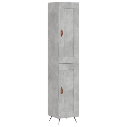 Alacena hormigón gris 34,5x34x180 cm de madera