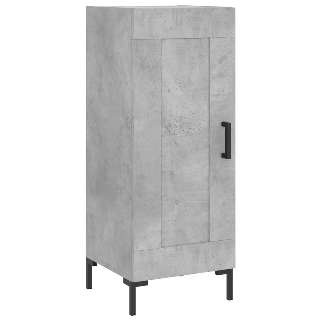 Buffet haut béton gris 34,5x34x180 cm en bois