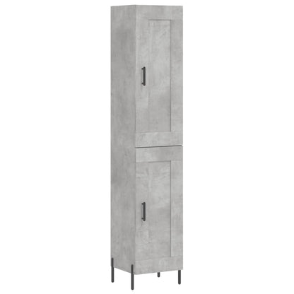 Alacena hormigón gris 34,5x34x180 cm de madera