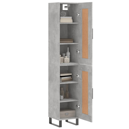 Buffet haut béton gris 34,5x34x180 cm en bois