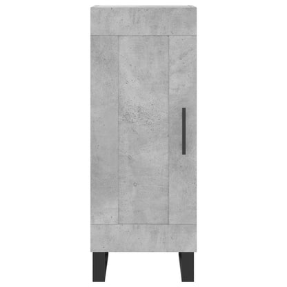 Buffet haut béton gris 34,5x34x180 cm en bois