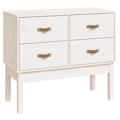 Mueble consola blanco 90x40x78 cm madera maciza de pino