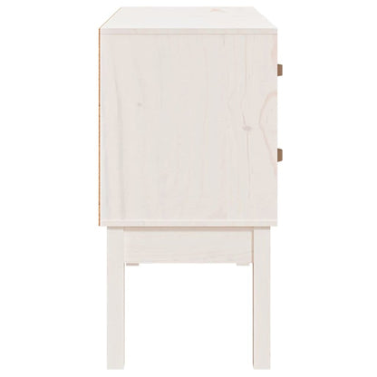 Mueble consola blanco 90x40x78 cm madera maciza de pino