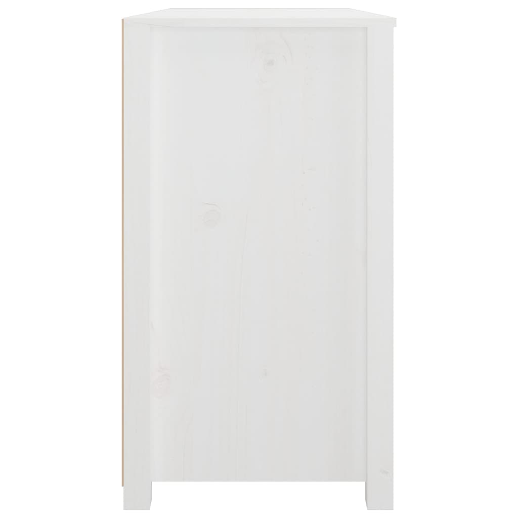 Armoire d'appoint blanche 100x40x72 cm en bois de pin massif