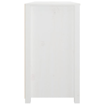 Armoire d'appoint blanche 100x40x72 cm en bois de pin massif