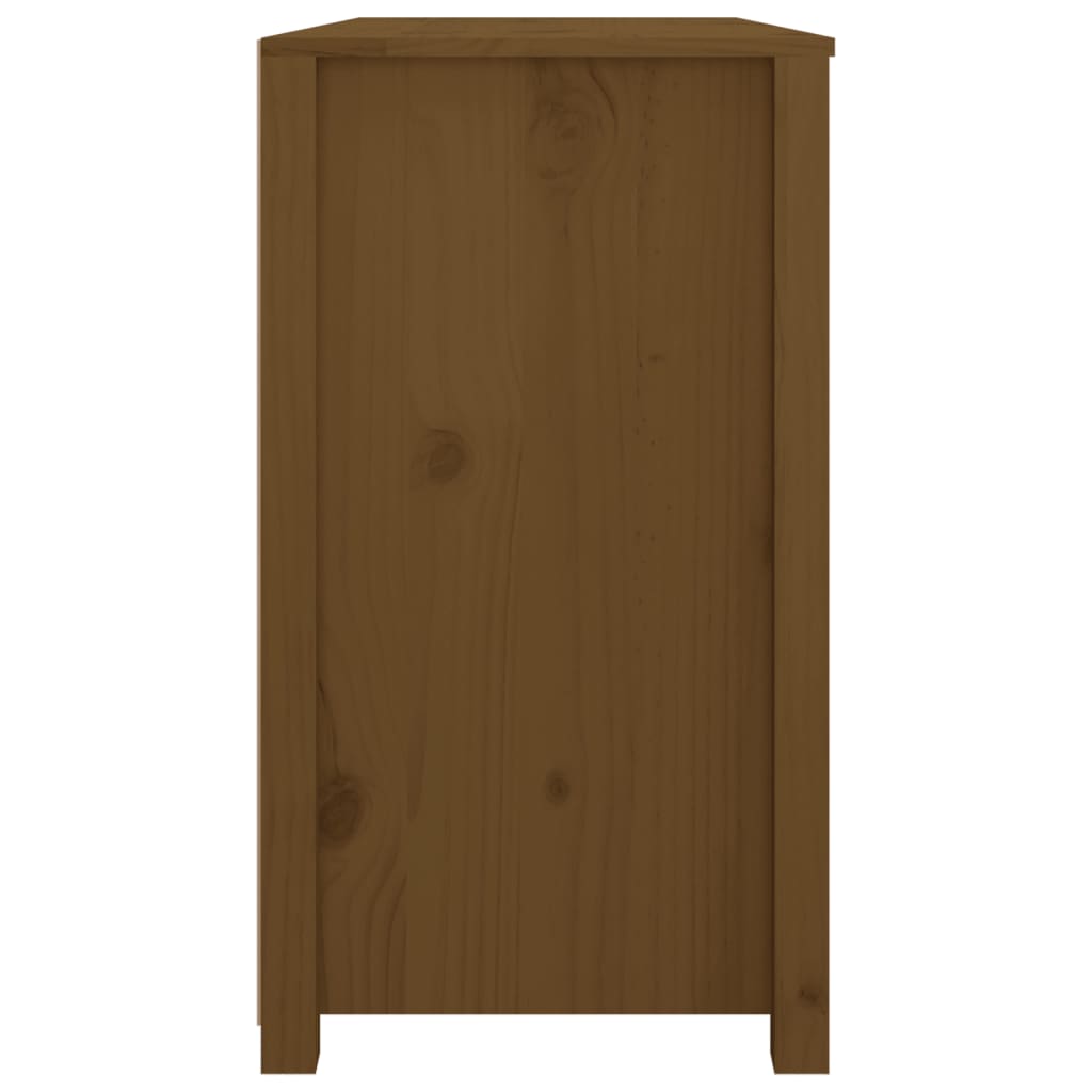 Armoire d'appoint marron miel 100x40x72 cm en bois de pin massif