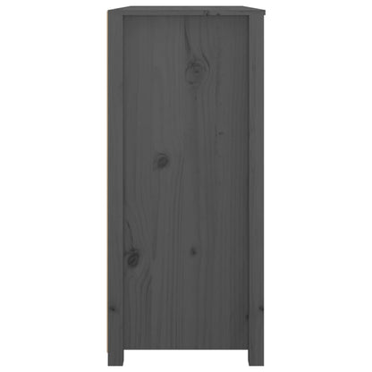 Armoire d'appoint grise 100x40x90 cm en bois de pin massif