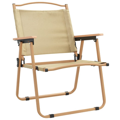 Campingstühle 2 Stk. Beige 54x55x78 cm Oxford-Gewebe