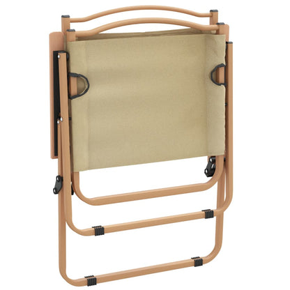 Campingstühle 2 Stk. Beige 54x55x78 cm Oxford-Gewebe