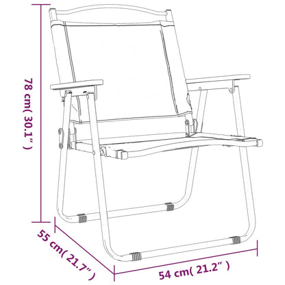 Campingstühle 2 Stk. Beige 54x55x78 cm Oxford-Gewebe