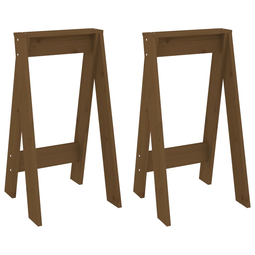 Tabouret 2 pcs. Brun miel 40x40x75 cm bois de pin massif