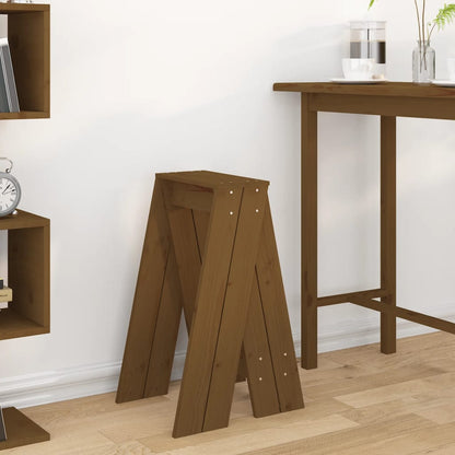 Tabouret 2 pcs. Brun miel 40x40x75 cm bois de pin massif