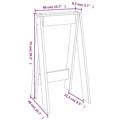 Tabouret 2 pcs. Brun miel 40x40x75 cm bois de pin massif