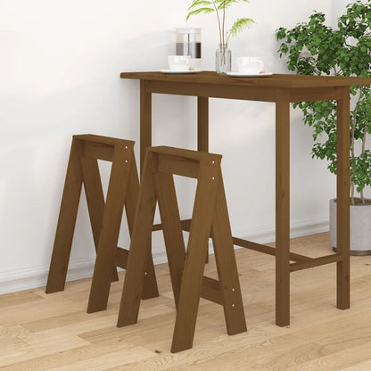 Tabouret 2 pcs. Brun miel 40x40x75 cm bois de pin massif