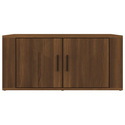 Mesa de centro aspecto roble marrón 80x50x36 cm de madera