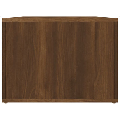 Mesa de centro aspecto roble marrón 80x50x36 cm de madera