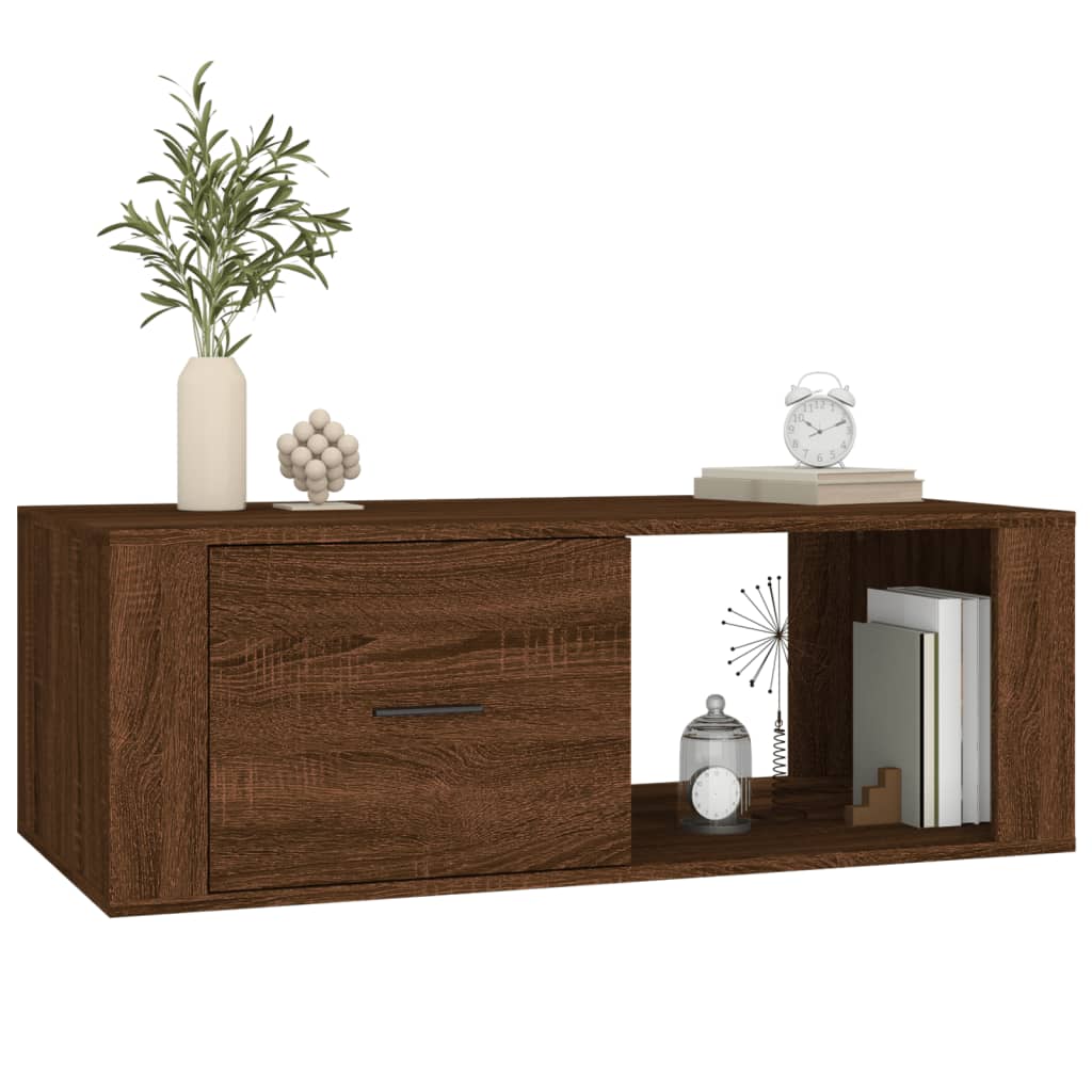 Couchtisch Braun Eichen-Optik 100x50,5x35 cm Holzwerkstoff