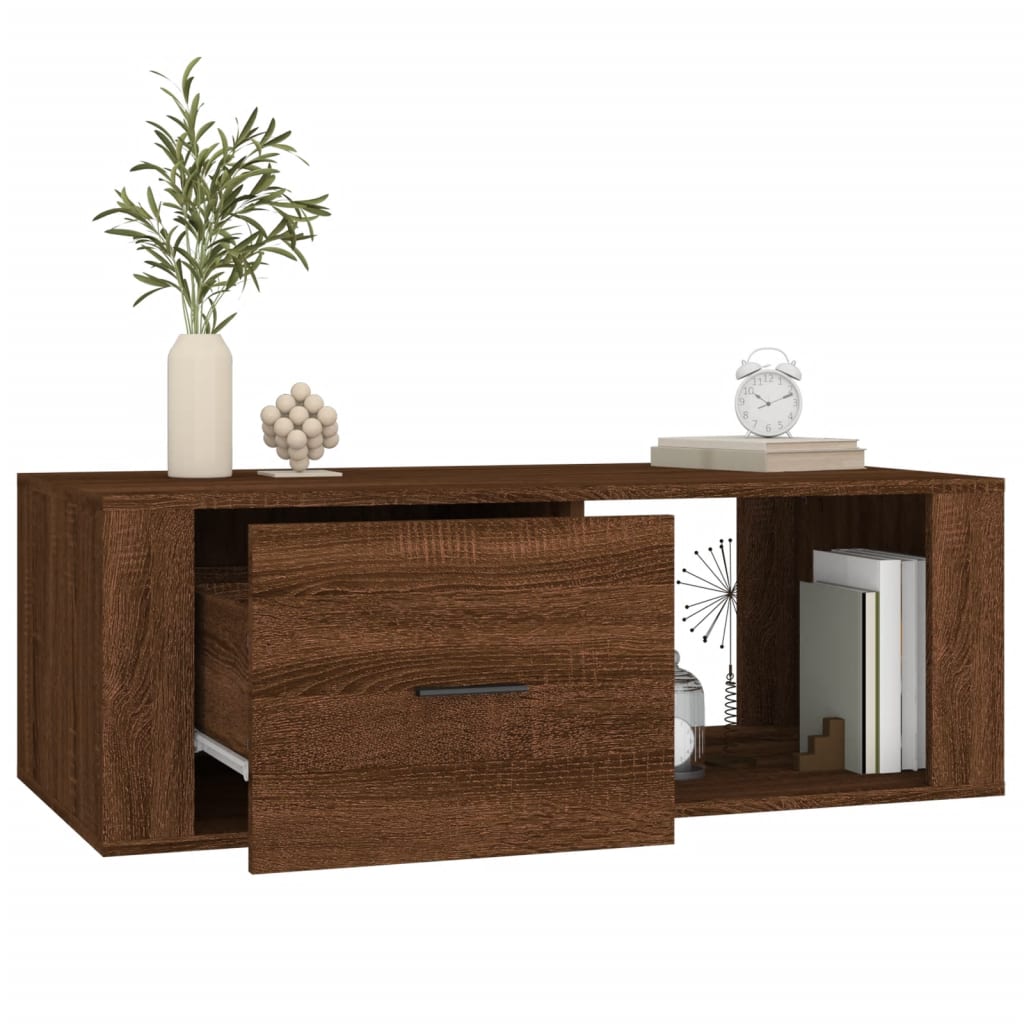 Couchtisch Braun Eichen-Optik 100x50,5x35 cm Holzwerkstoff