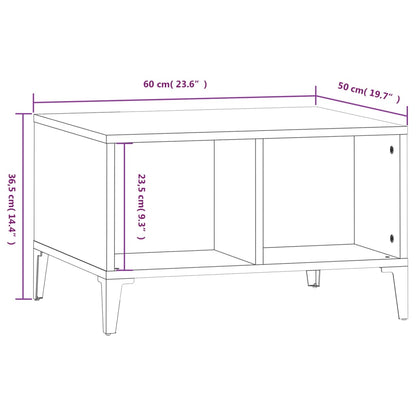 Couchtisch Braun Eichen-Optik 60x50x36,5 cm Holzwerkstoff