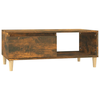 Table basse chêne fumé 90x50x36,5 cm en bois