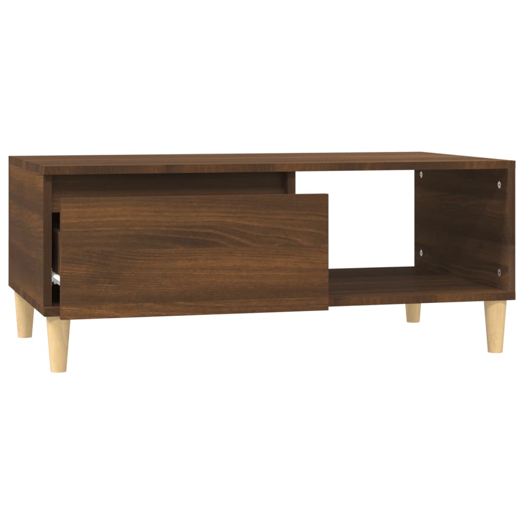 Couchtisch Braun Eichen-Optik 90x50x36,5 cm Holzwerkstoff