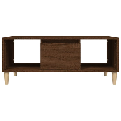 Mesa de centro aspecto roble marrón 90x50x36,5 cm de madera