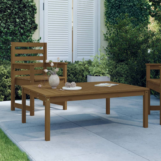 Garten-Couchtisch Honigbraun 121x82,5x45 cm Massivholz Kiefer