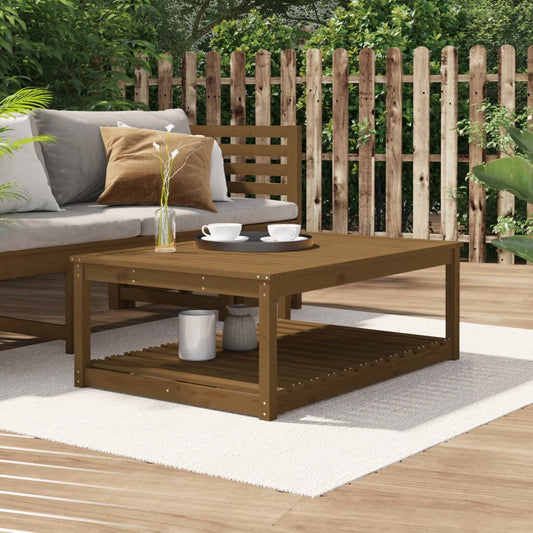 Garten-Couchtisch Honigbraun 121x82,5x45 cm Massivholz Kiefer