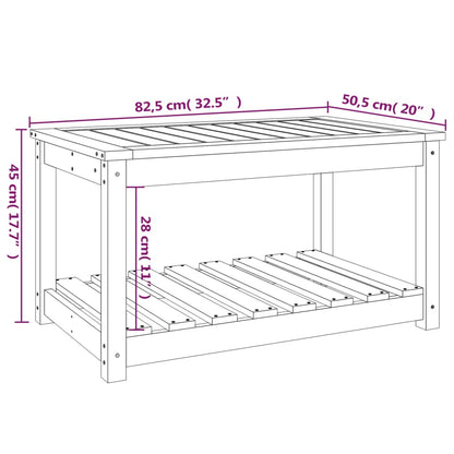 Garten-Couchtisch Honigbraun 82,5x50,5x45 cm Massivholz Kiefer