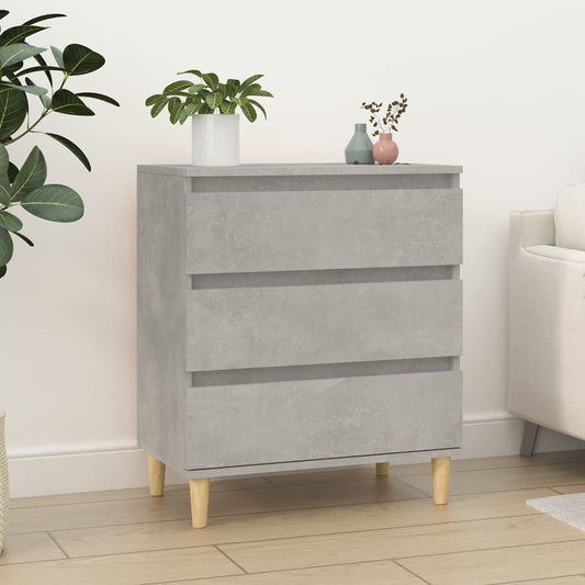 Buffet gris béton 60x35x70 cm en bois