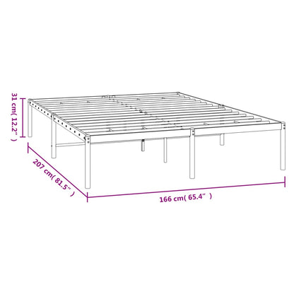 Bettgestell Metall Schwarz 160x200 cm