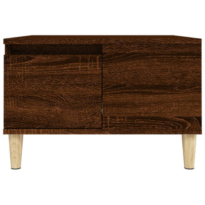 Mesa de centro aspecto roble marrón 55x55x36,5 cm de madera