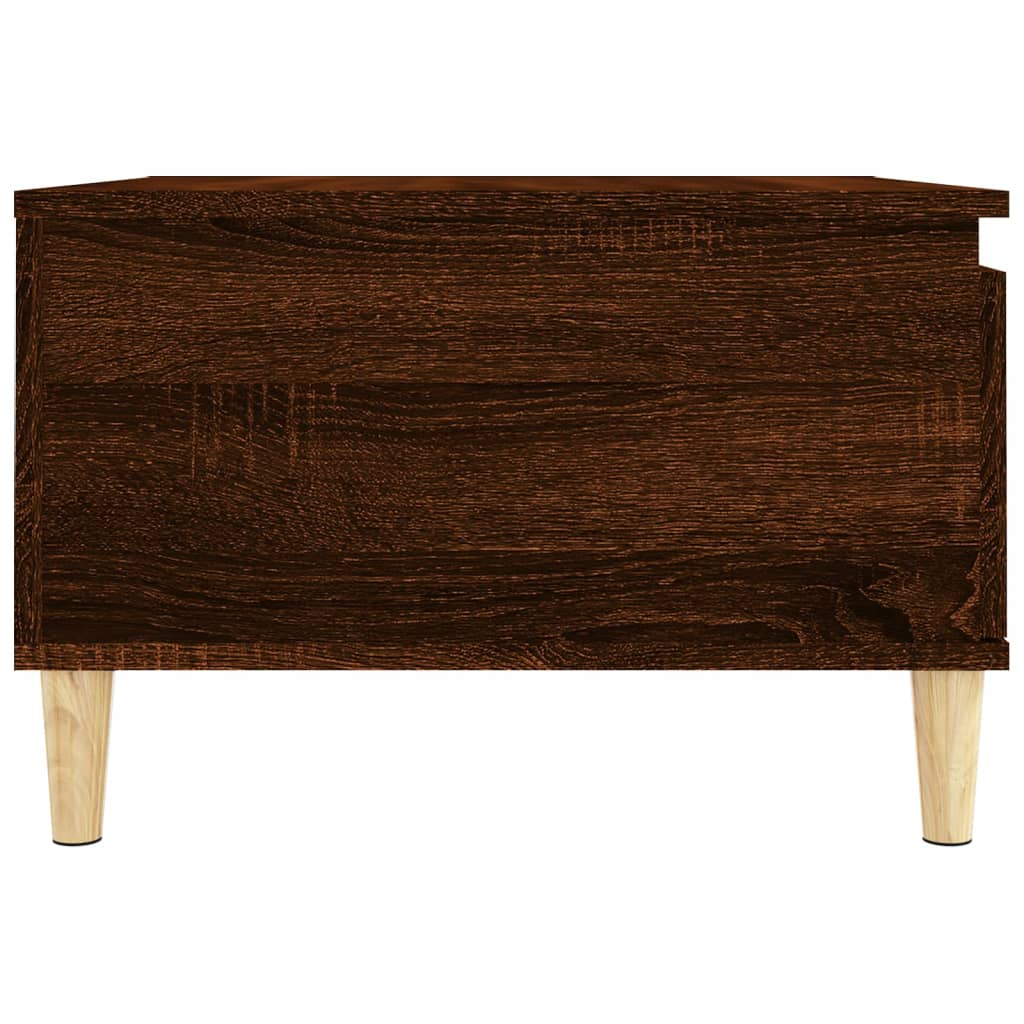 Mesa de centro aspecto roble marrón 55x55x36,5 cm de madera