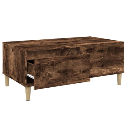 Table basse chêne fumé 90x50x36,5 cm en bois