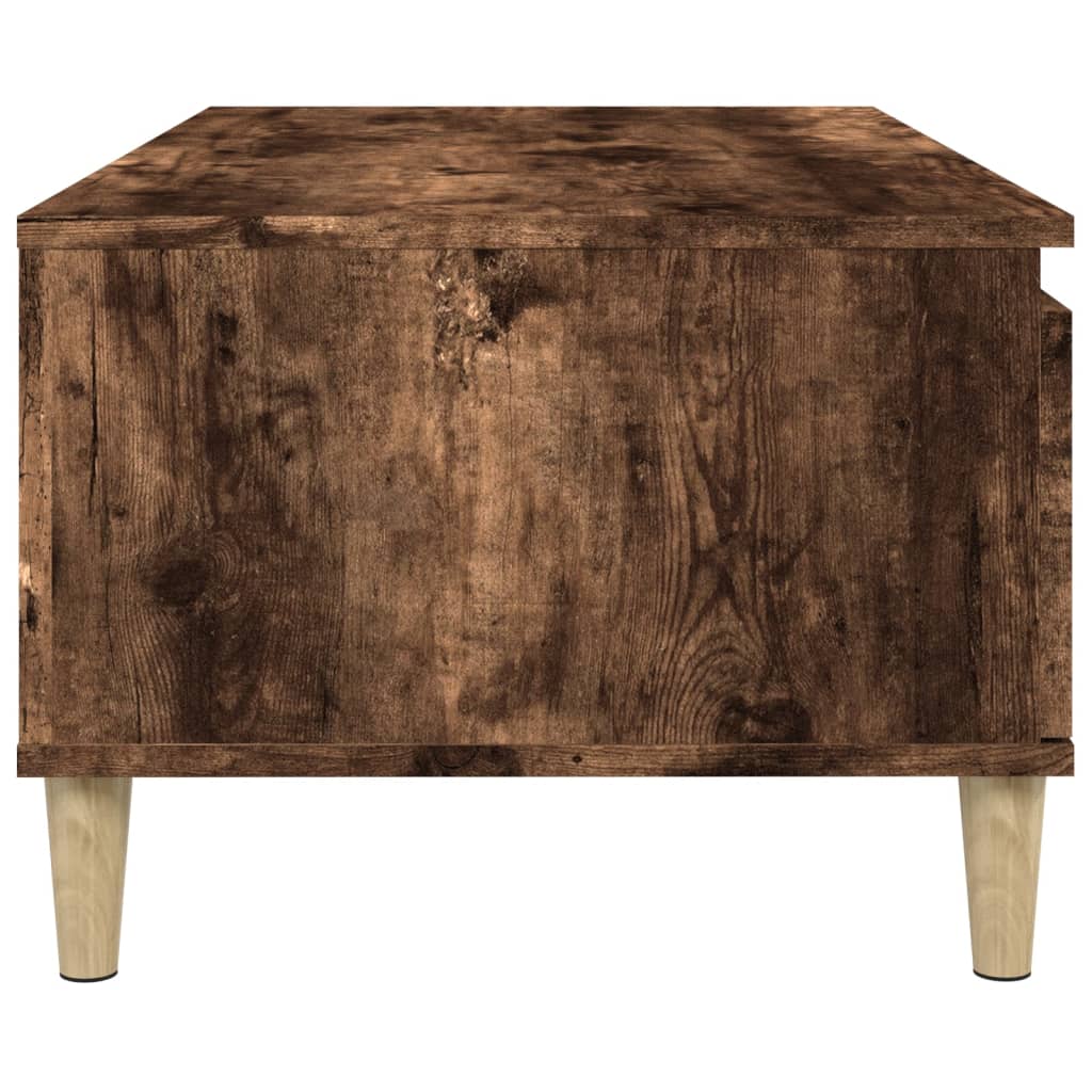 Table basse chêne fumé 90x50x36,5 cm en bois