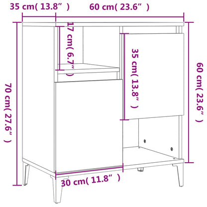 Sideboard Betongrau 60x35x70 cm Holzwerkstoff