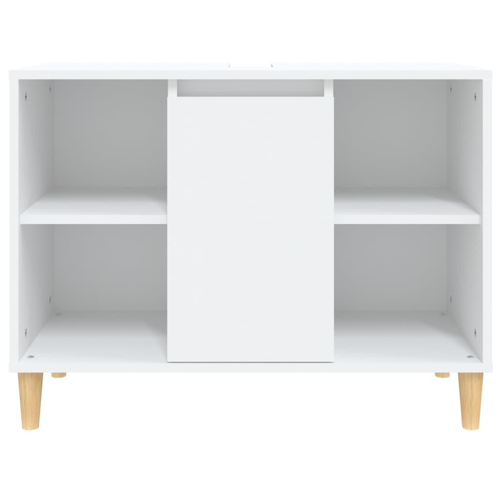 Meuble lavabo blanc 80x33x60 cm en bois