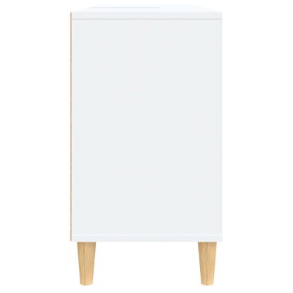 Meuble lavabo blanc 80x33x60 cm en bois