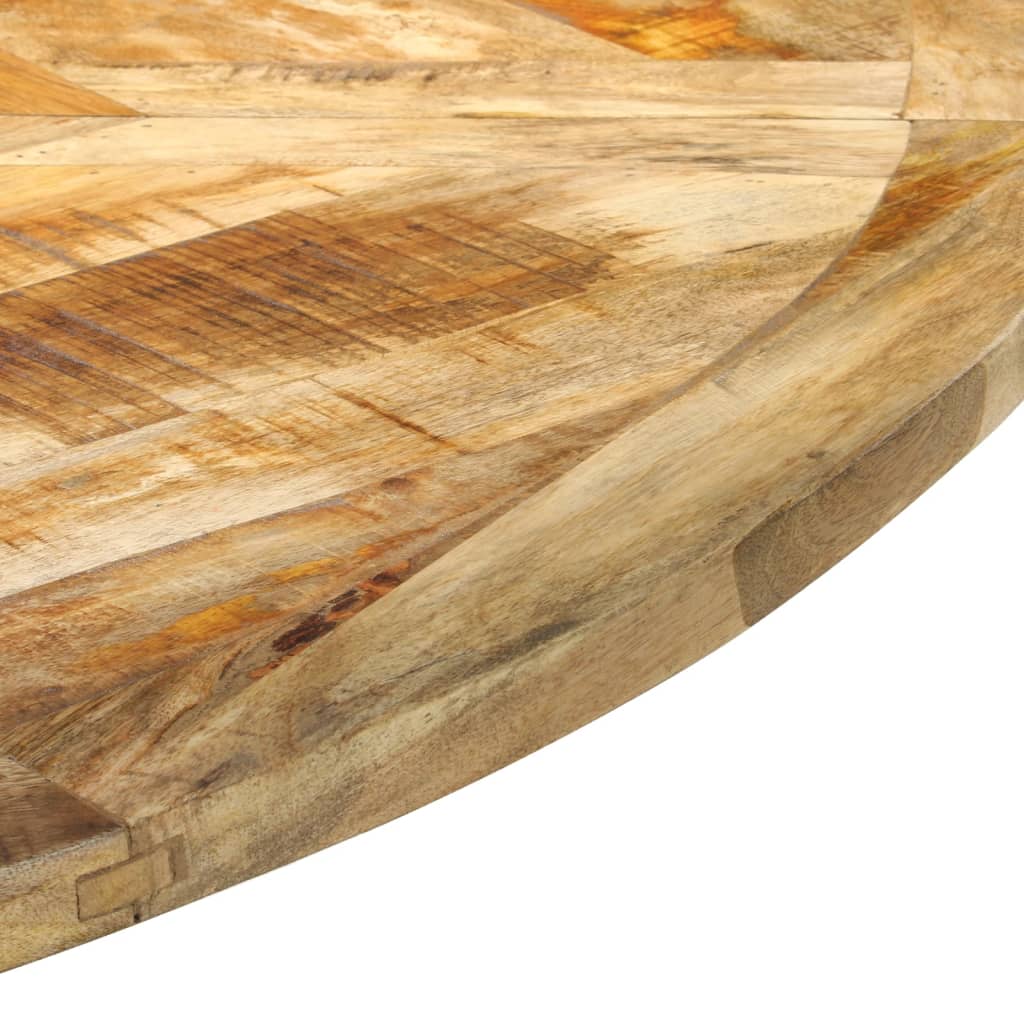 Esstisch  Holzmaserung  Ø150x76 cm Massives Raues Mangoholz