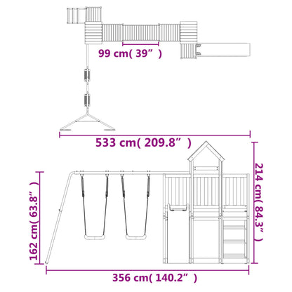 Spielturm Imprägniertes Kiefernholz