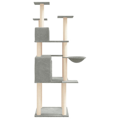 Arbre à chat avec griffoir en sisal gris clair 166 cm