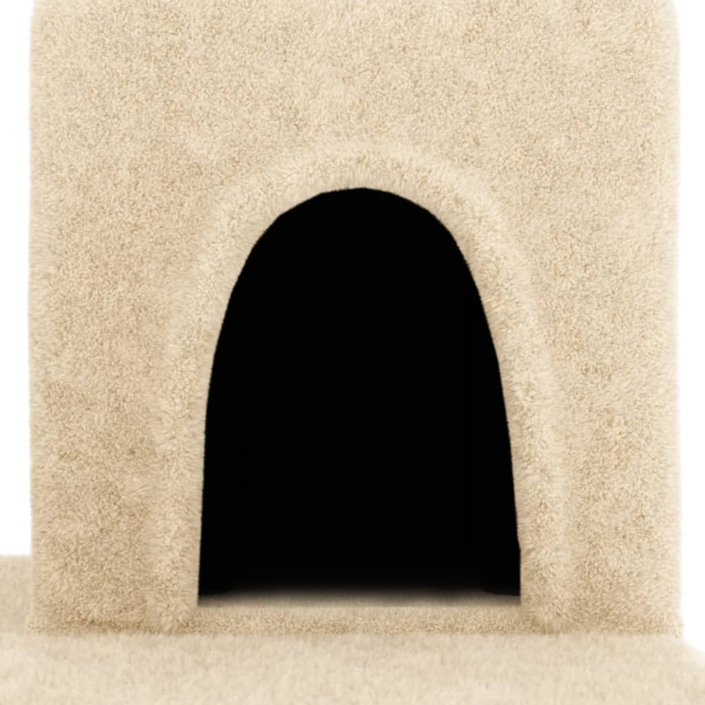 Arbre à chat avec griffoir en sisal crème 154 cm