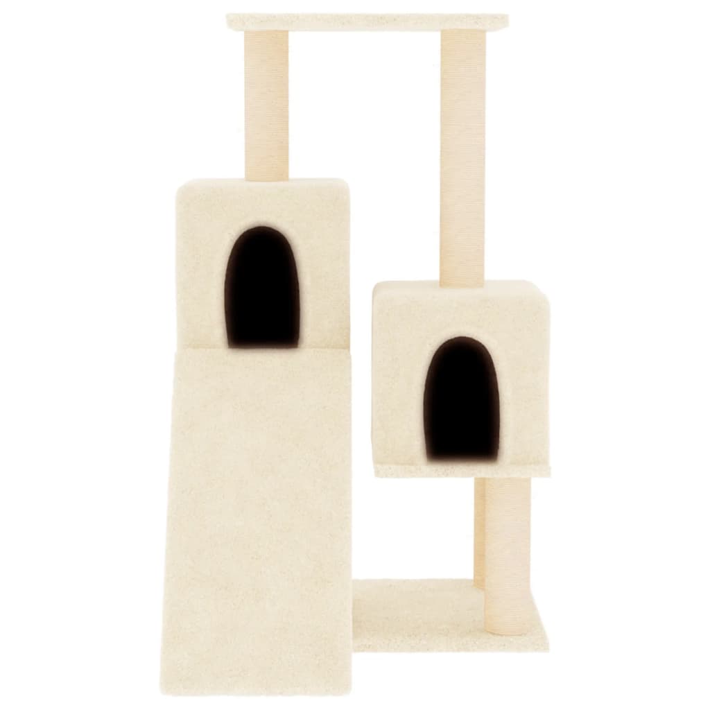 Arbre à chat avec griffoir en sisal crème 82 cm