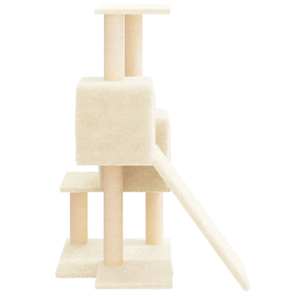 Arbre à chat avec griffoir en sisal crème 82 cm