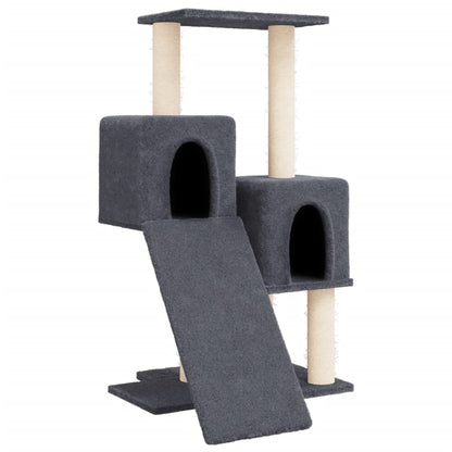 Arbre à chat avec griffoir en sisal gris foncé 82 cm