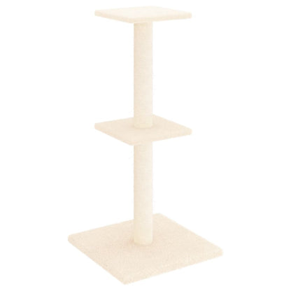 Arbre à chat avec griffoir en sisal crème 73 cm