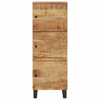 Highboard mit 3 Türen 40x33x110 cm Massivholz Mango & Eisen