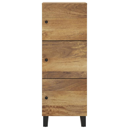 Highboard mit 3 Türen 40x33x110 cm Massivholz Mango & Eisen