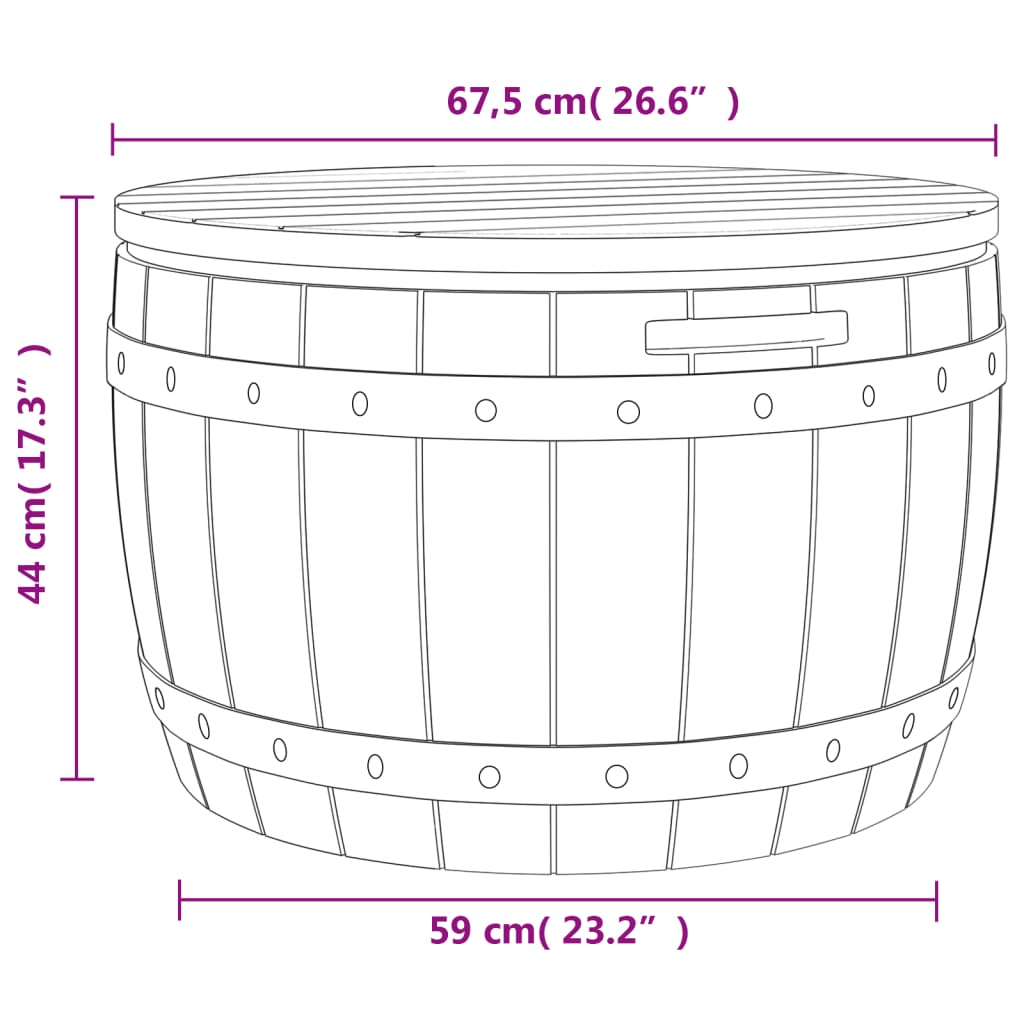 3-in-1 Gartenbox Hellbraun Polypropylen