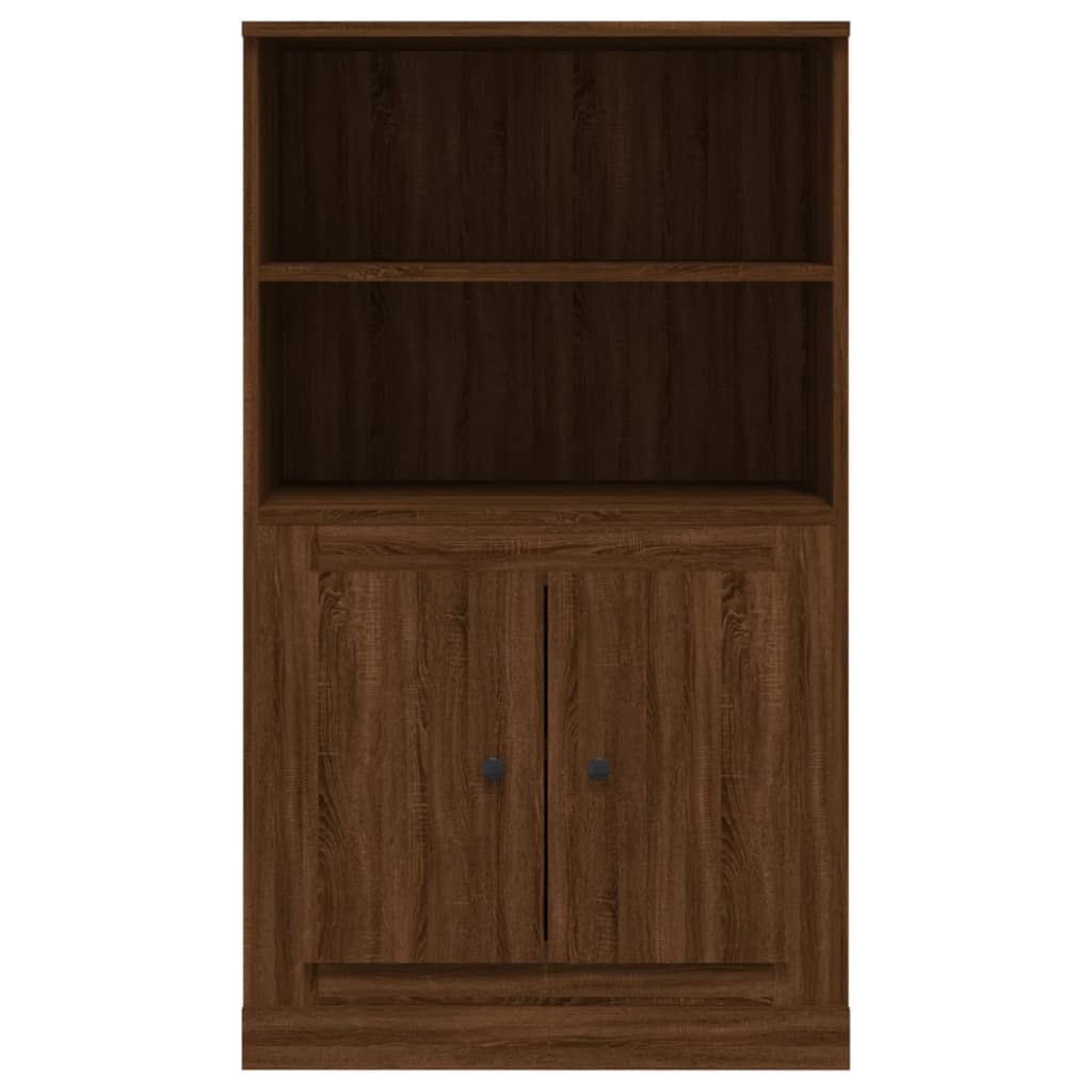 Highboard Braun Eichen-Optik 60x35,5x103,5 cm Holzwerkstoff